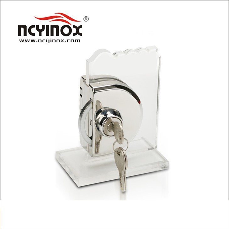 High Quality Aluminum Or Stainless Steel Sliding Glass Door Lock With Handle